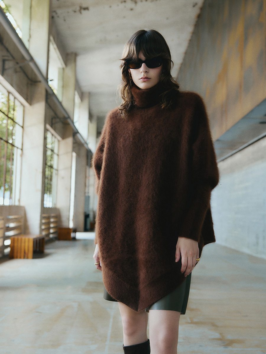 Batwing High Collar Shirt